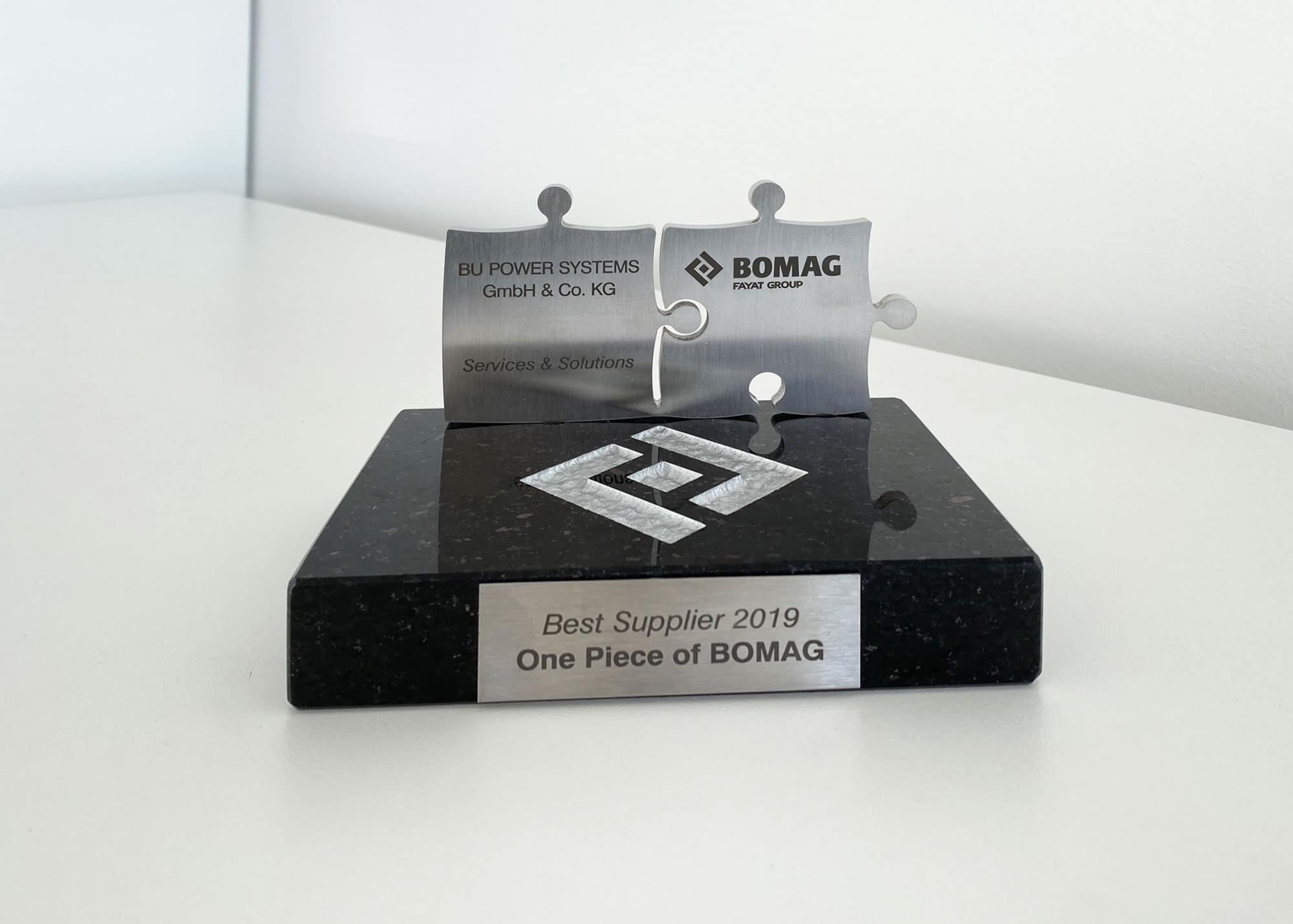 BU Power Systems vin­der BOMAG Sup­pli­er Award